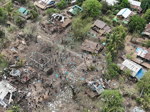 Junta bombs rebel territory in western Myanmar, kills children, elderly